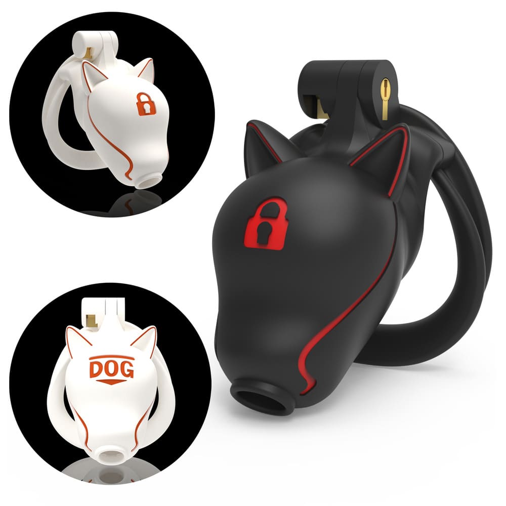 IDO-Dog-Head-Shaped-Male-Chastity-Cage