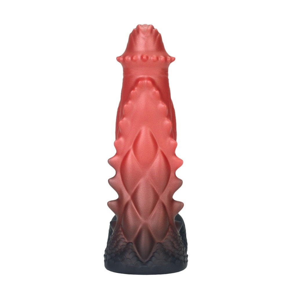 Domlust Dragon Dildo – Platinum Silicone Fantasy Monster Dildo with Suction Cup | G-Spot & Anal Stimulation