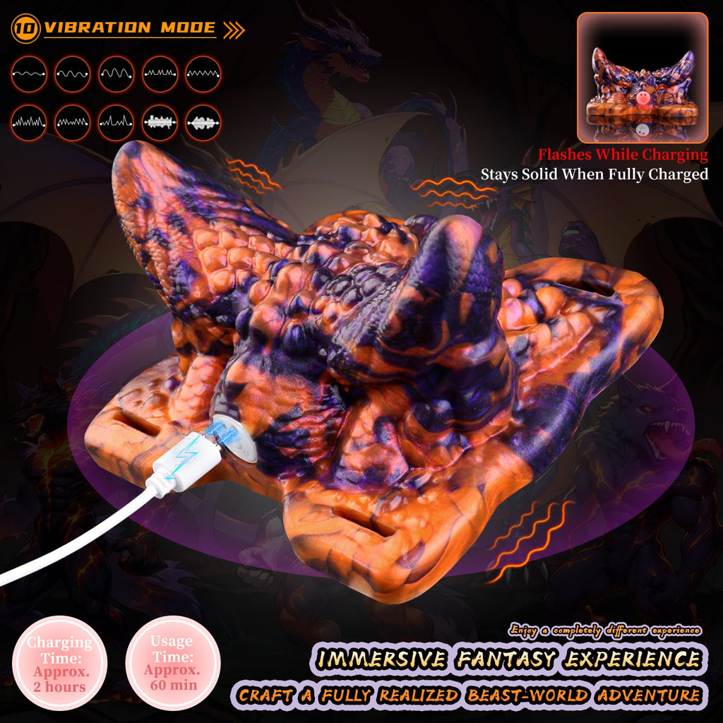 Dark Dragon King Fantasy Beast Grinder – Wearable Vibrating Grinding Sex Toy | Domlust