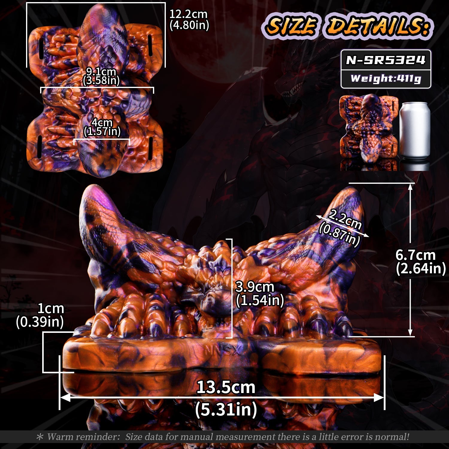 Dark Dragon King Fantasy Beast Grinder – Wearable Vibrating Grinding Sex Toy | Domlust