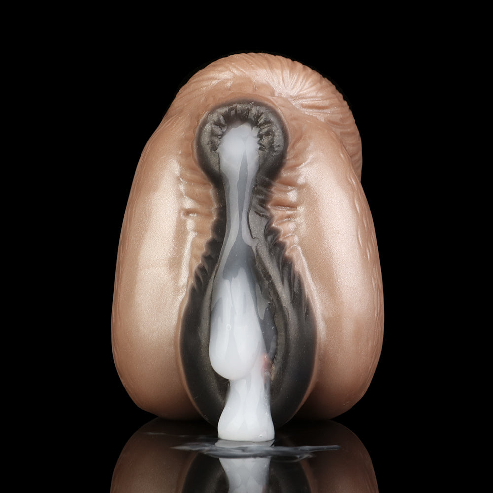 Ebony Horse Pussy Masturbator — Dual-Tunnel Fetish Silicone Sex Toy for Men