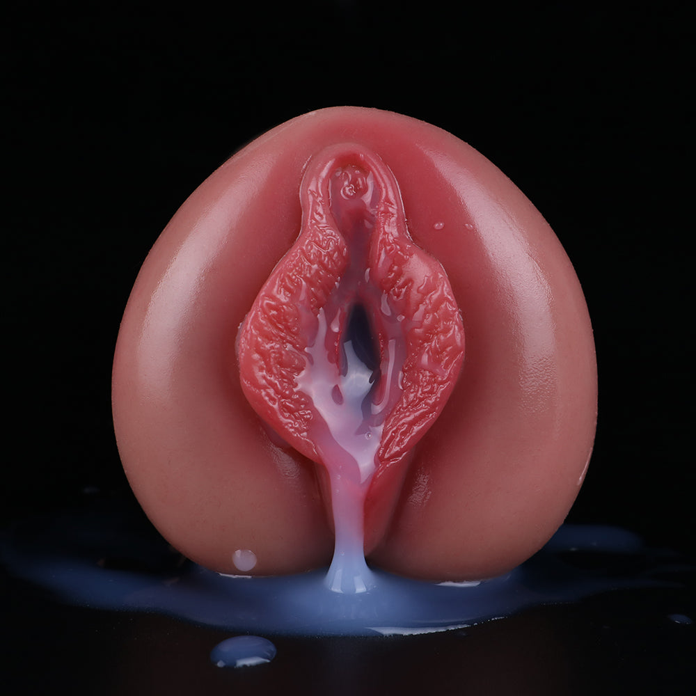 Pocket Pussy Realistic Labia Male Masturbator - Silicone Blowjob Masturbation Cup Sex Toys