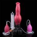 Squirting Dildo Inflatable Butt Plug - Blazing Flame Horsedildo Fantasy Female Masturbation