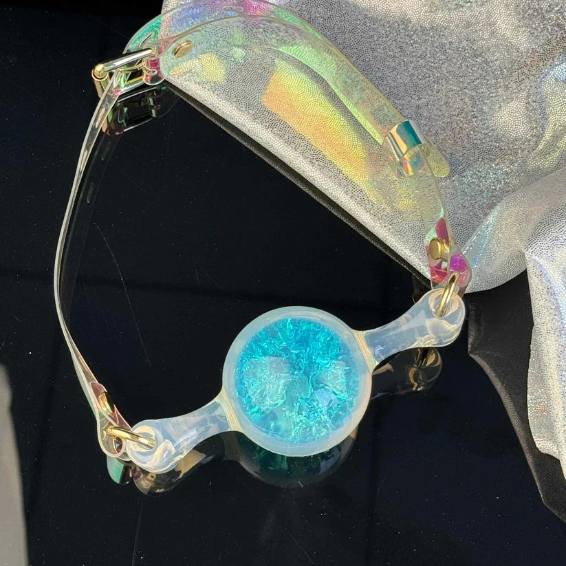 Colorful Crystal Ballgag | Soft Silicone BDSM Mouth Gag for Roleplay & Bondage Games