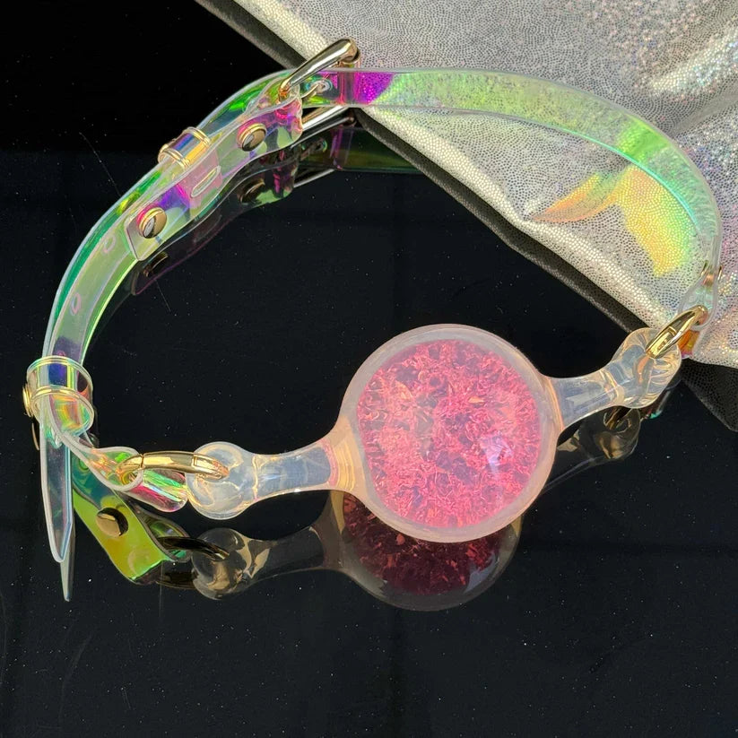 Colorful Crystal Ballgag | Soft Silicone BDSM Mouth Gag for Roleplay & Bondage Games