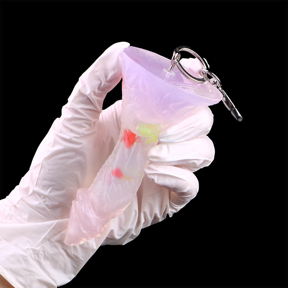 Colorful Small Dildo Mini Charms - Clear Silicone Kinky Gift Women Novelty