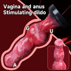 Dog Knot Dildo Blood-Red – Fantasy Knotted Silicone Dildo S/M/L | Domlust