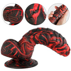 Blood Black Dragon Dildo | Platinum Silicone Monster Toy with Testicle Suction Cup – Domlust