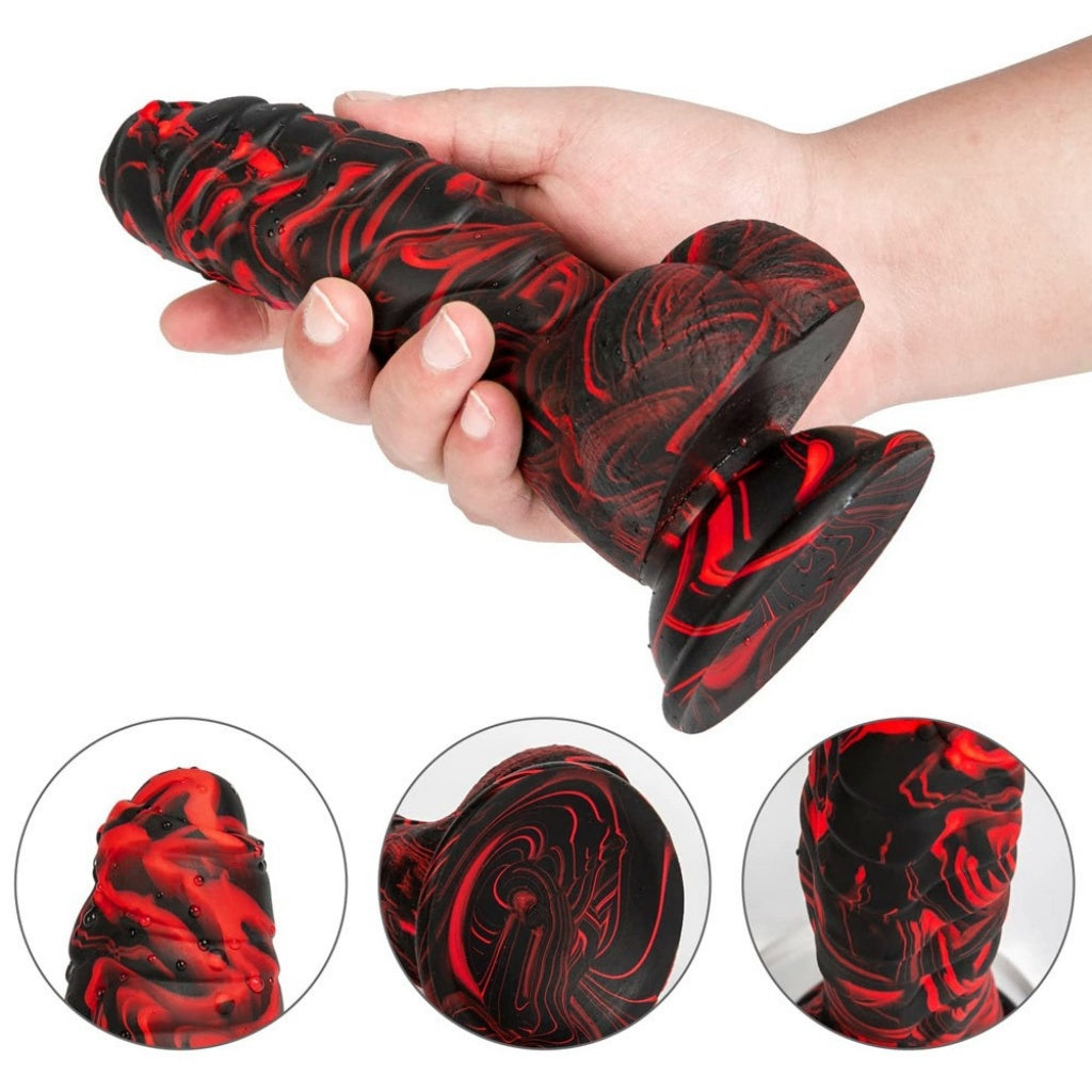 Blood Black Dragon Dildo | Platinum Silicone Monster Toy with Testicle Suction Cup – Domlust