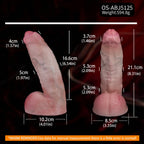 8-Inch Realistic Dual-Layer Silicone Dildo with Suction Cup - G-Spot & Orgasmic Massage Sex Toys