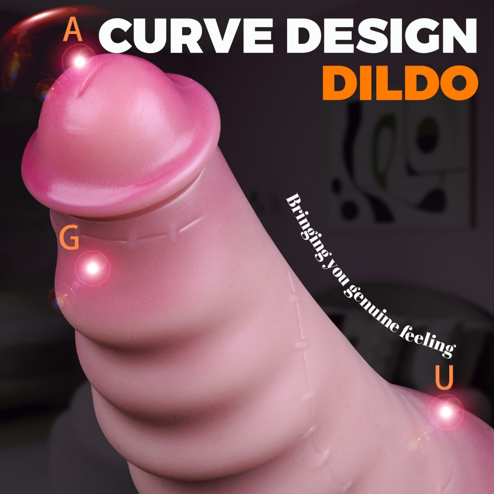 Fantasy Pink Fleshy Giant Dildo with Suction Cup – Spiral Ribbed Monster Dildo for Women S/M/L | Domlust