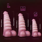 Fantasy Pink Fleshy Giant Dildo with Suction Cup – Spiral Ribbed Monster Dildo for Women S/M/L | Domlust