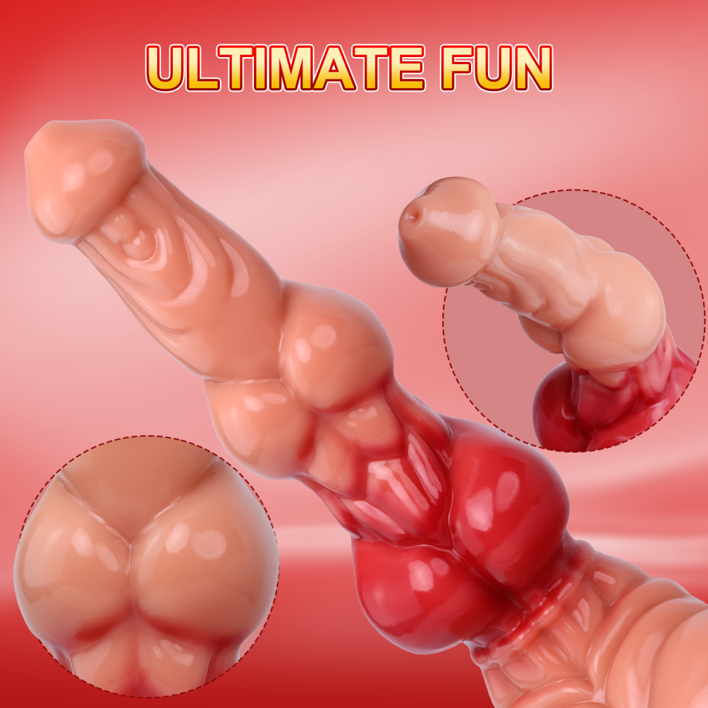 Domlust Mr. Muscle – Monster Knot Dildo | Dual-Knot Fantasy Silicone Knotting Sex Toy