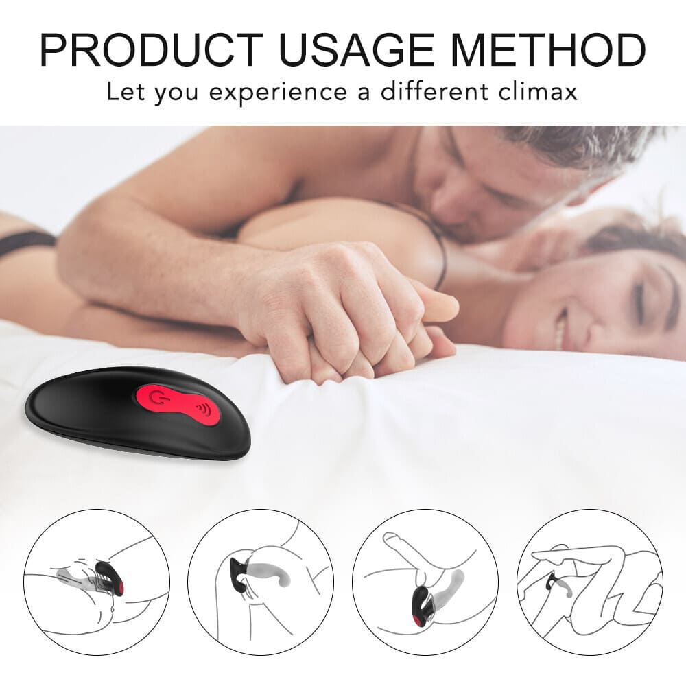 Jelly-Remote-Control-Prostate-Massager-Silicone-Anal-Vibrator