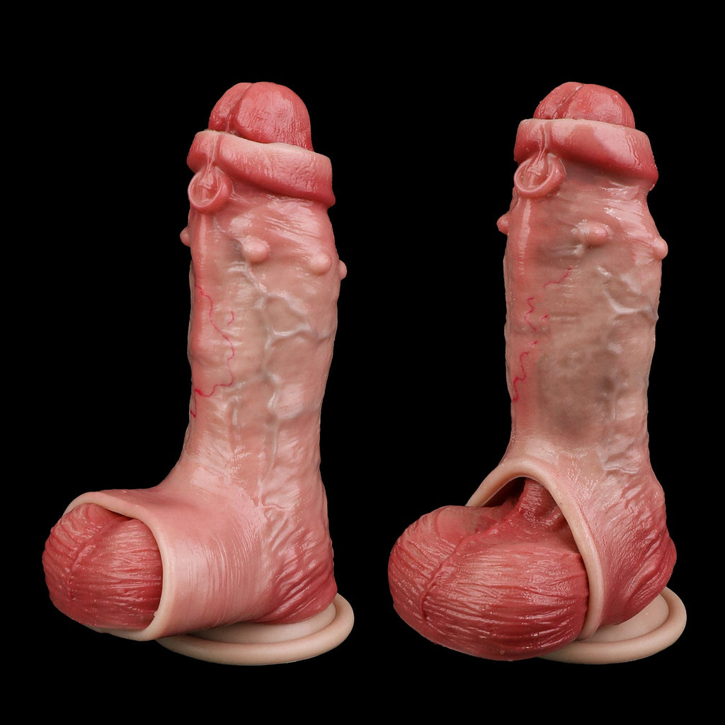 Realistic Platinum Silicone Cock Sleeve – Penis Extender for Longer, Thicker Performance
