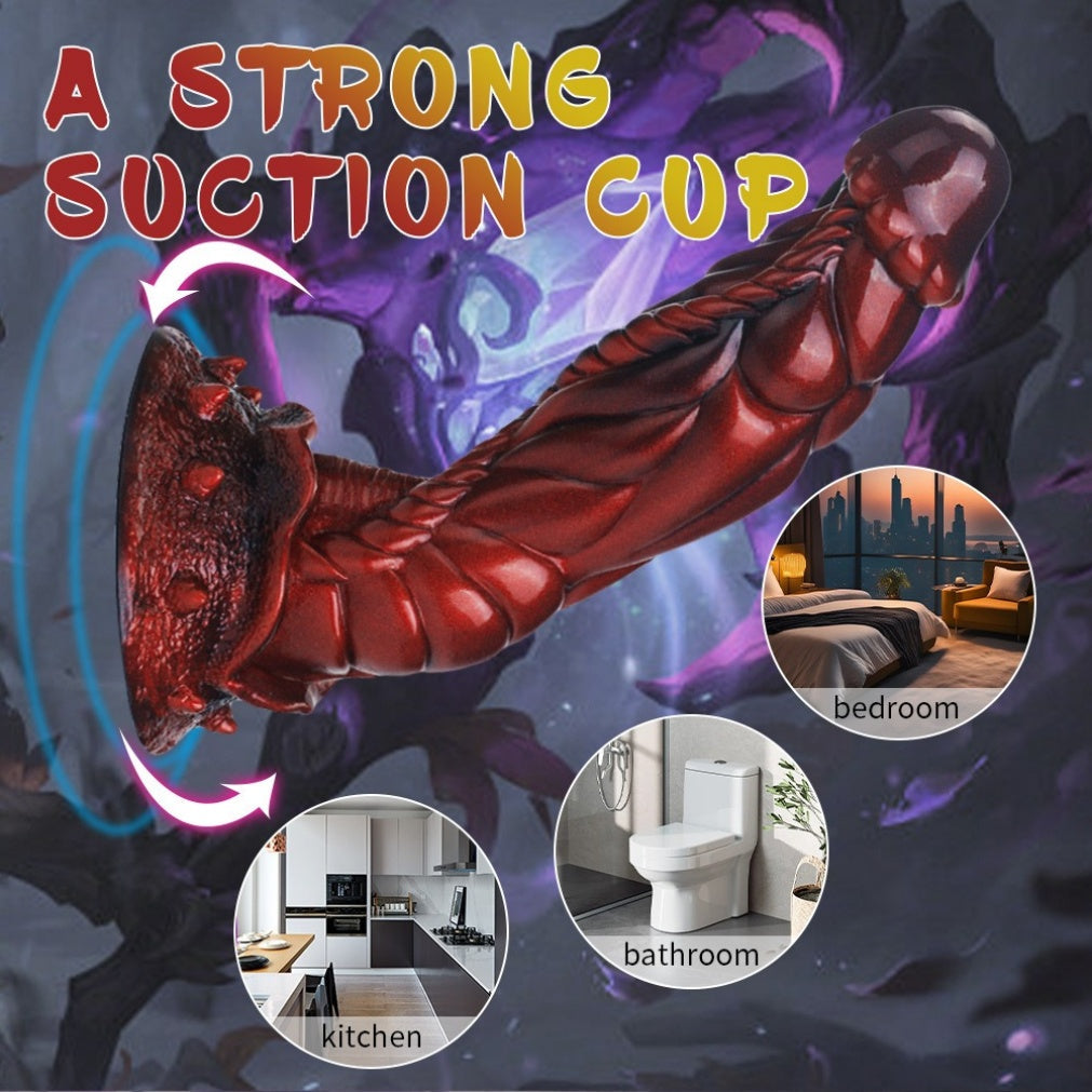 Bad Dragon Dildo | Blood-Red Silicone Monster Fantasy Toy with Suction Cup S/L – Domlust