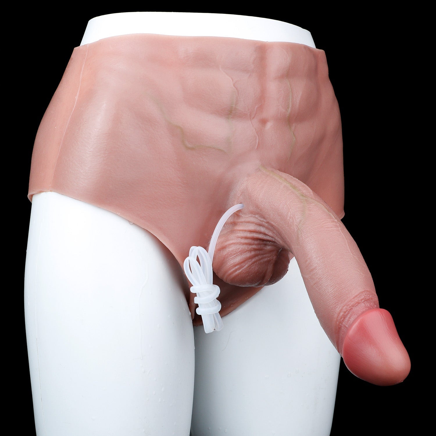 Platinum Silicone Realistic Squirting Cock Sleeve Panty — Penis Extender for ED Support & Realistic Penetration