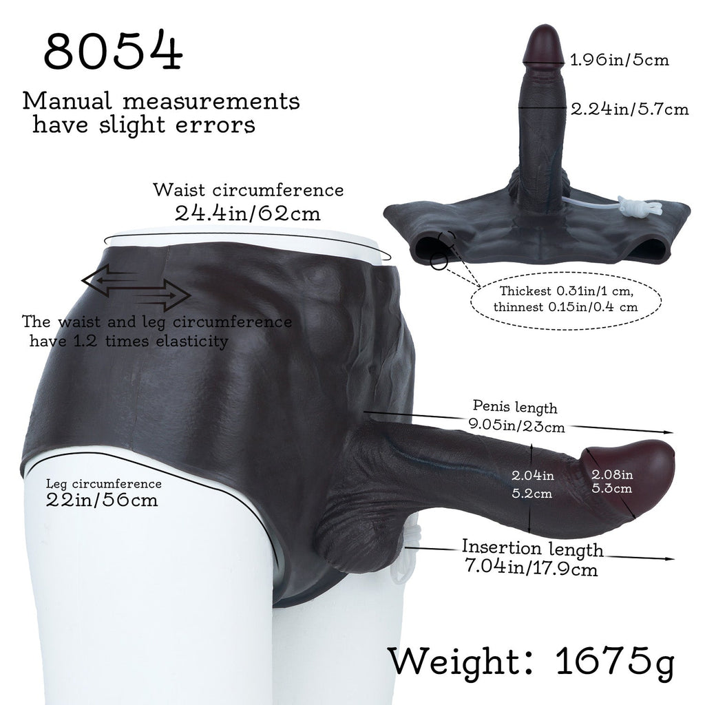 Platinum Silicone Realistic Squirting Cock Sleeve Panty — Penis Extender for ED Support & Realistic Penetration