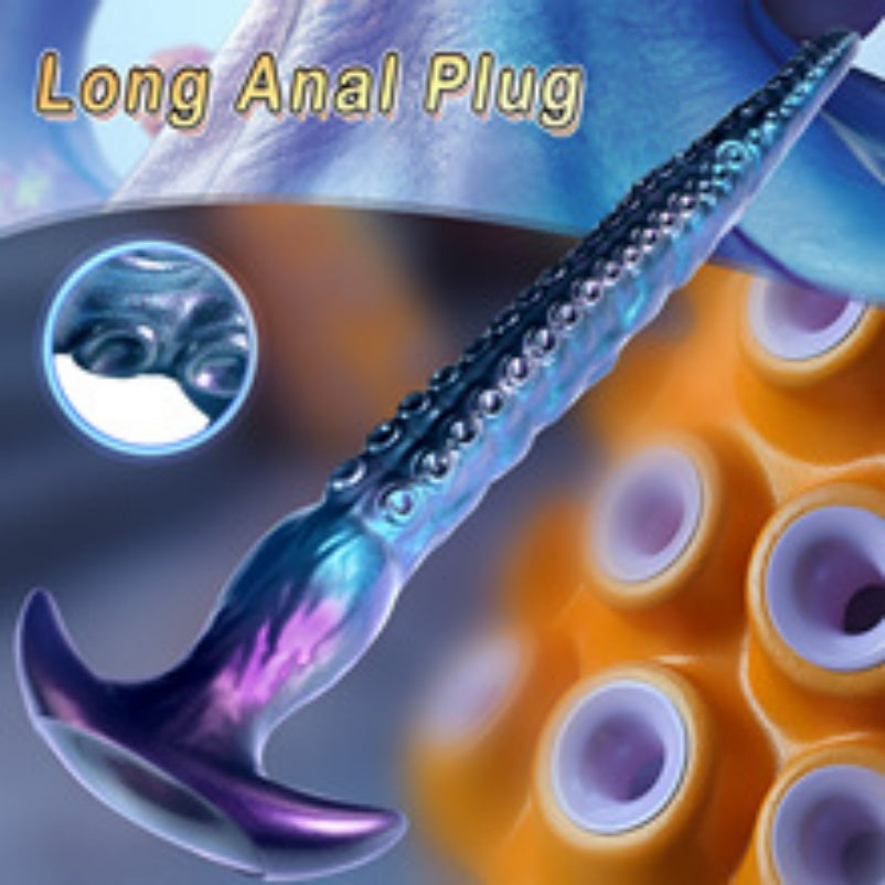 Fantasy Octopus Dildo Anal Butt Plug – Dreamy Blue-Purple Tentacledildo Women Masturbator