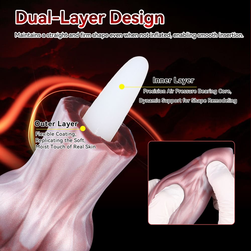 Kaos-Inflatable-Knot-Dildo-Dual-Density-Dildo