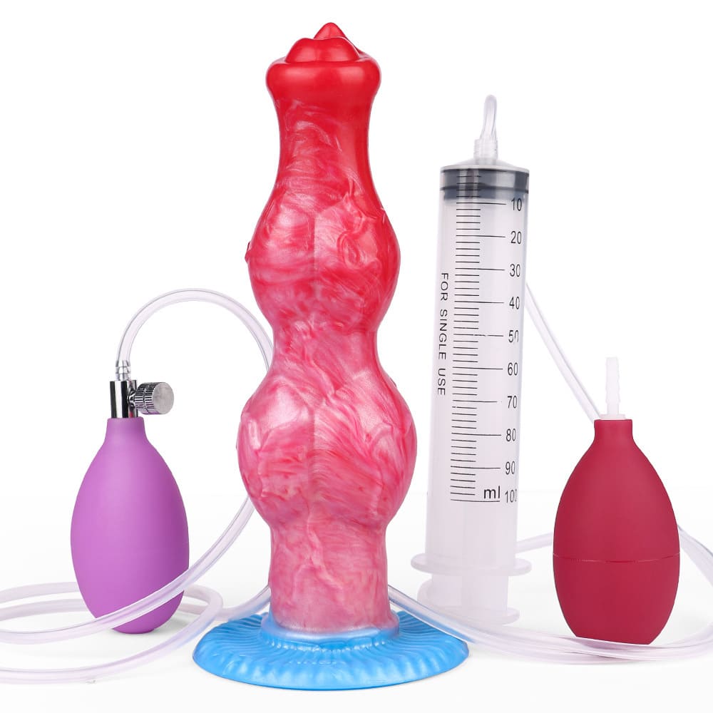 Knox-Inflatable-Knot-Dildo-Squirting-Silicone-Dildo