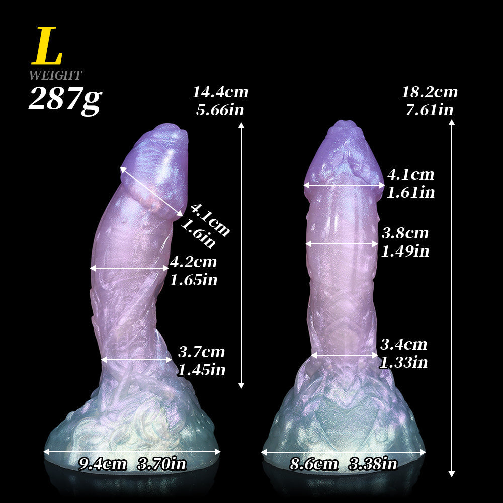 Crystal Clear Fantasy Dildo | Dual Density Silicone Monster Dildo with Suction Cup – Domlust DarcoSilk
