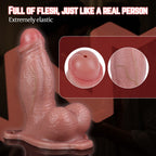 7.1 in Realistic Strapon Cock Sleeve - Penis Extender & Girth Enhancer for Male Sex Toys