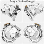 Solar Serpent Stainless Steel Chastity Cage – Coiled Snake Design