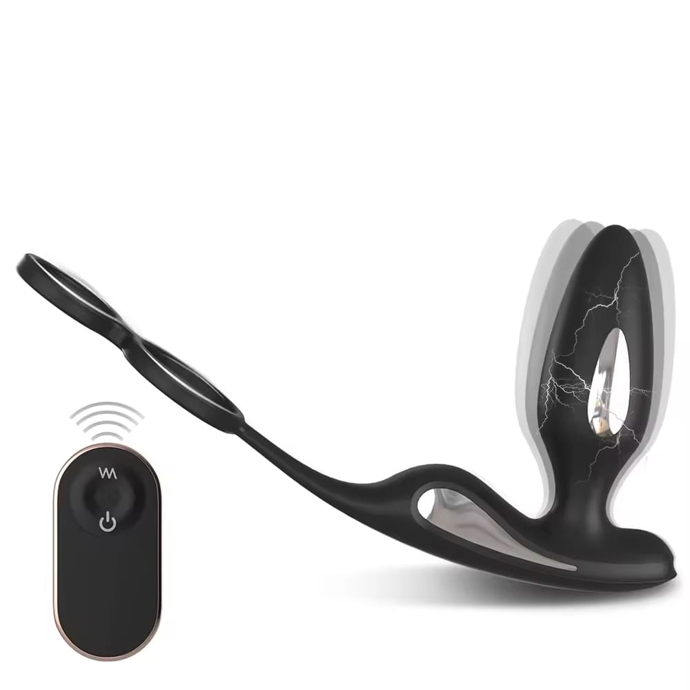 Lightning-Electric-Pulse-Prostate-Massager-with-Dual-Cock-Rings