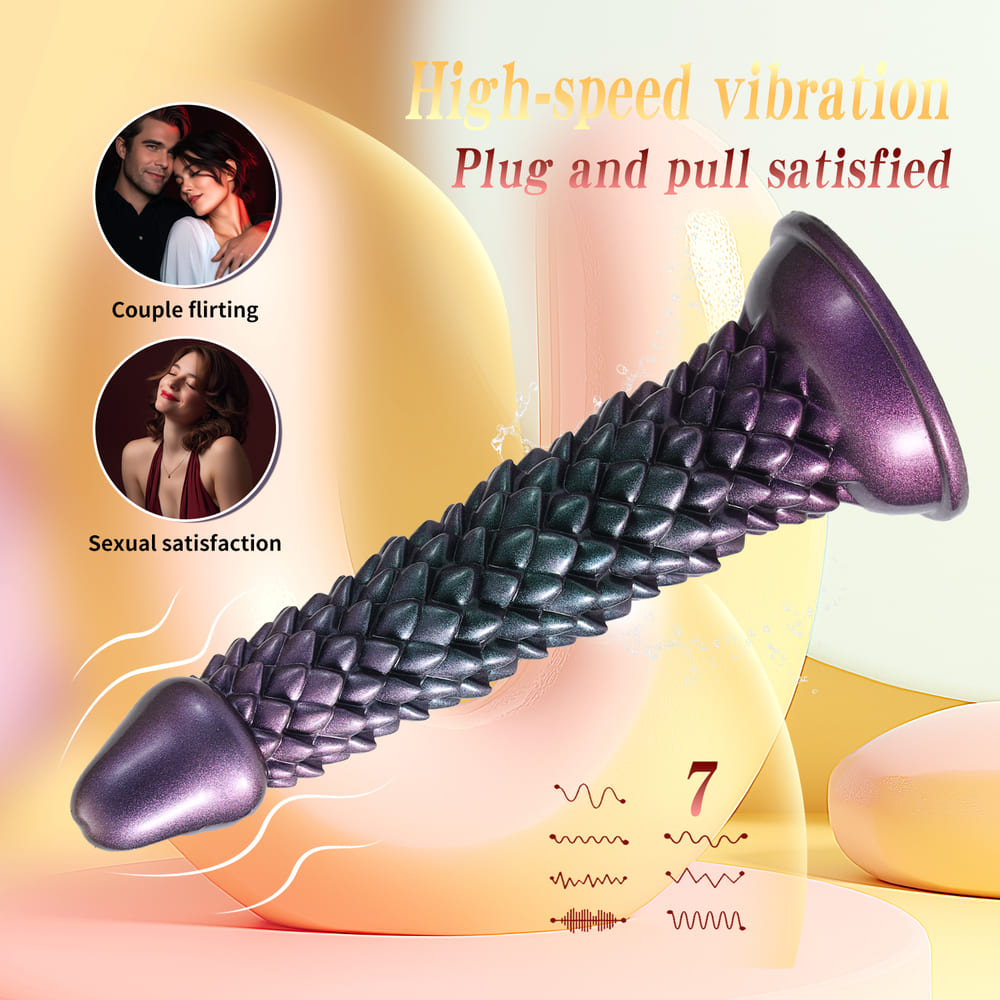 Lorn-Silicone-Thrusting-Alien-Dildo-with-Dragon-Scale-Texture