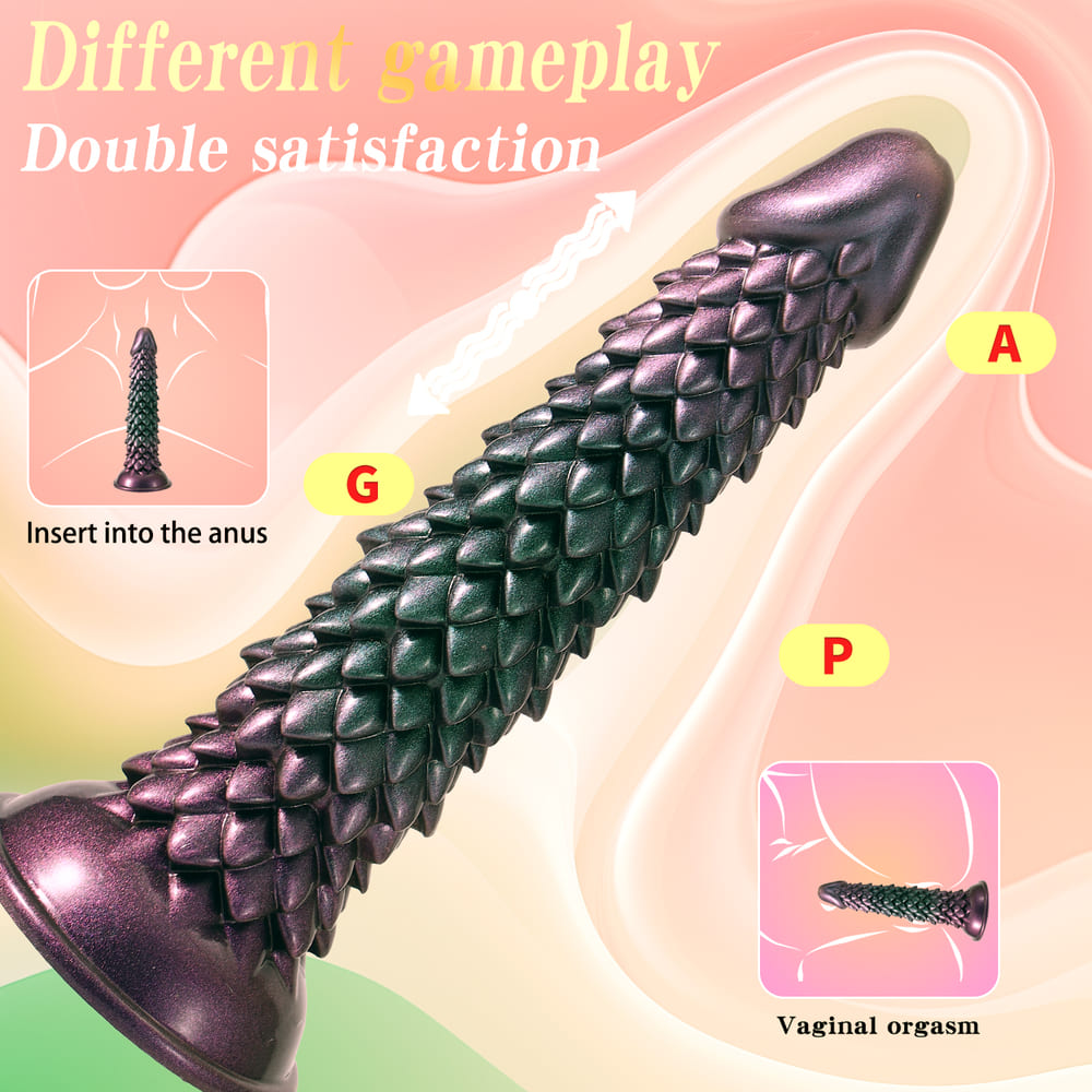 Lorn-Silicone-Thrusting-Alien-Dildo-with-Dragon-Scale-Texture