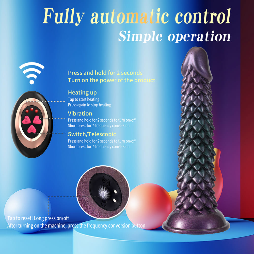 Lorn-Silicone-Thrusting-Alien-Dildo-with-Dragon-Scale-Texture