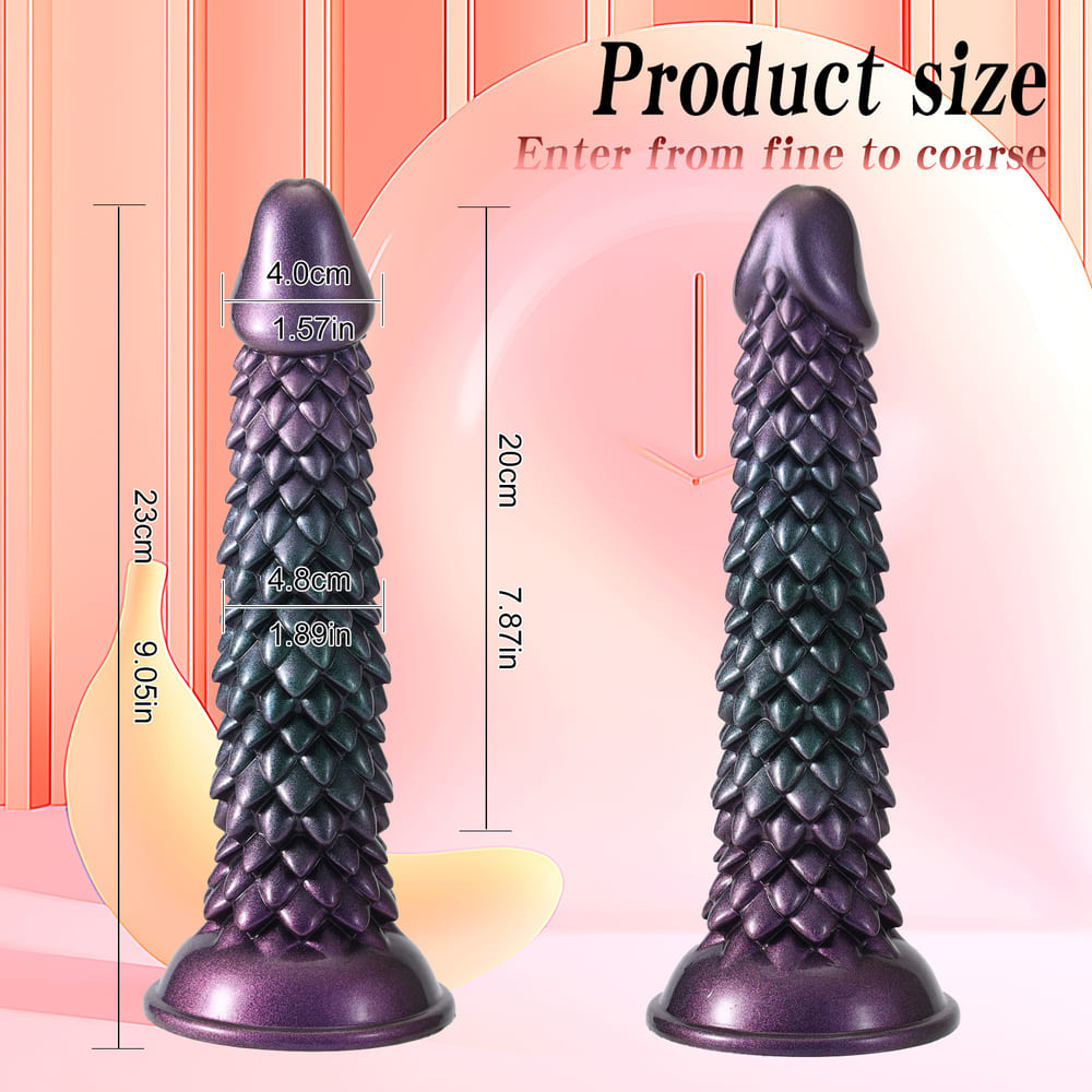 Lorn-Silicone-Thrusting-Alien-Dildo-with-Dragon-Scale-Texture