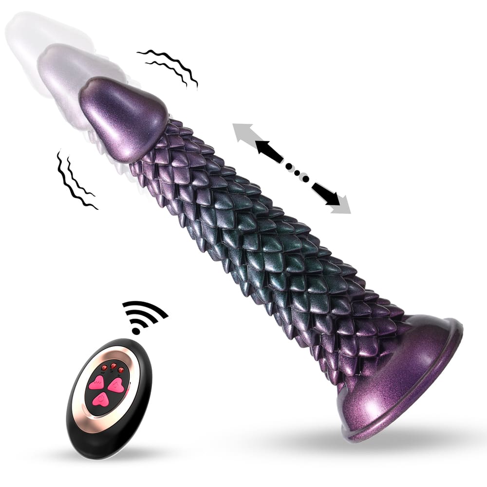 Lorn-Silicone-Thrusting-Alien-Dildo-with-Dragon-Scale-Texture