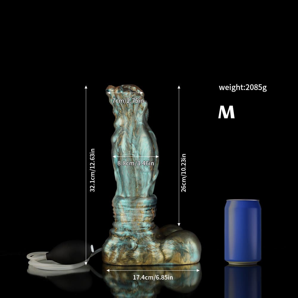 Luan-Gradient-Green-Centaur-Dildo-Silicone-Ejaculating-Fantasy-Dildo