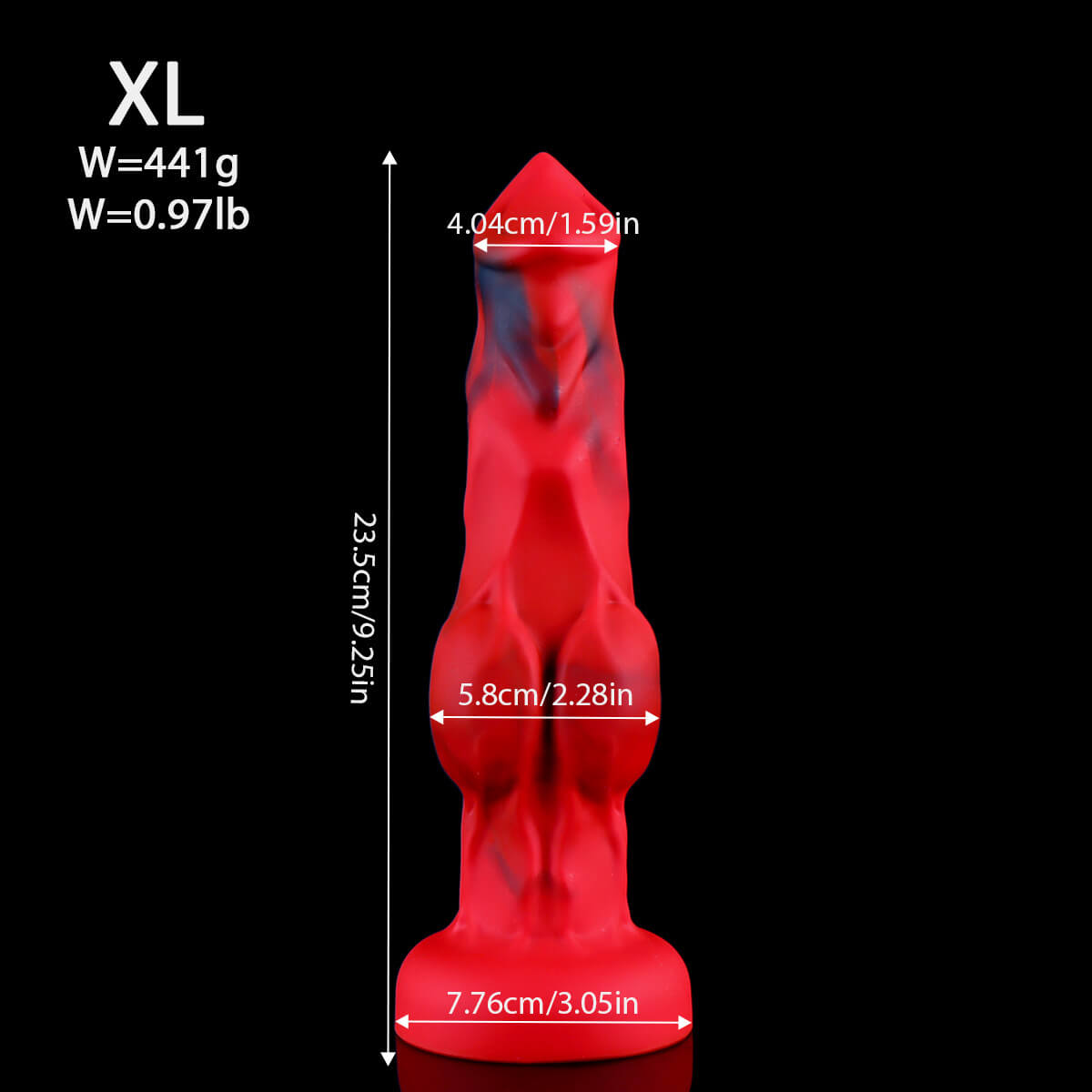 Lukan - Wolf Dildo - Knot Dildo - 5 Sizes