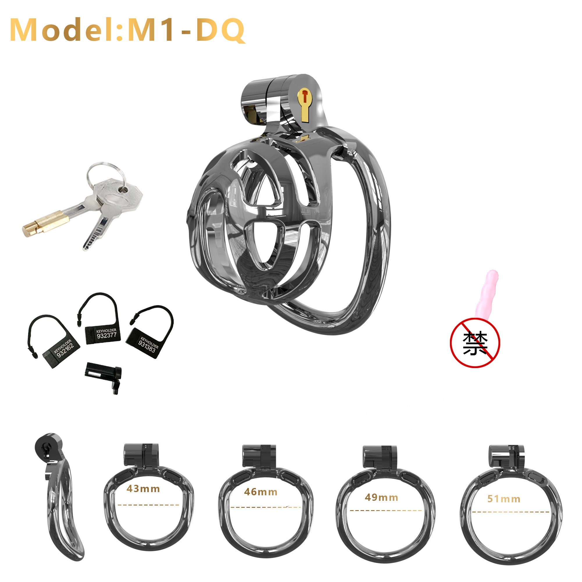Gradient Gunmetal & Rose Gold Short Resin Chastity Cage – Breathable Design