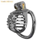 Gradient Gunmetal & Rose Gold Short Resin Chastity Cage – Breathable Design