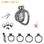 Gradient Gunmetal & Rose Gold Short Resin Chastity Cage – Breathable Design