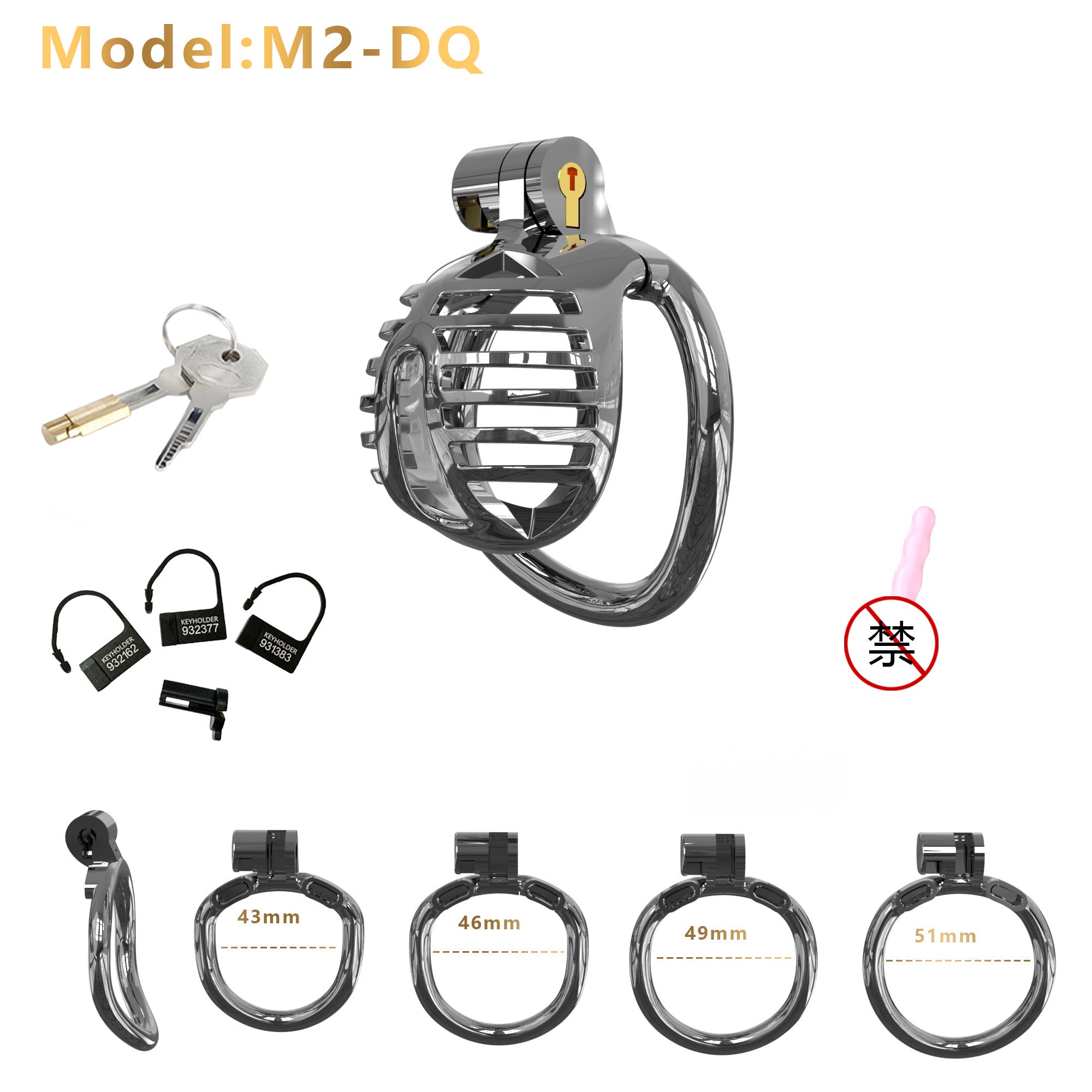Gradient Gunmetal & Rose Gold Short Resin Chastity Cage – Breathable Design
