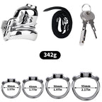 Metal Male Chastity Cage with Prince Albert Lock – Small Size