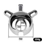 Metal Male Chastity Cage with Prince Albert Lock – Small Size