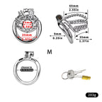 Male Chastity Metal Cock Cage– Slim Chain Version