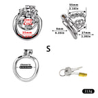 Male Chastity Metal Cock Cage with Thickened Design and Fixed Chain Lock