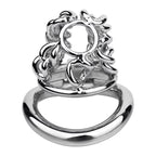 Male Chastity Metal Cock Cage with Thickened Design and Fixed Chain Lock
