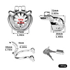 Metal Chastity Cage with Dual-Mode PA Ring – Removable Design for Two Unique Sensations