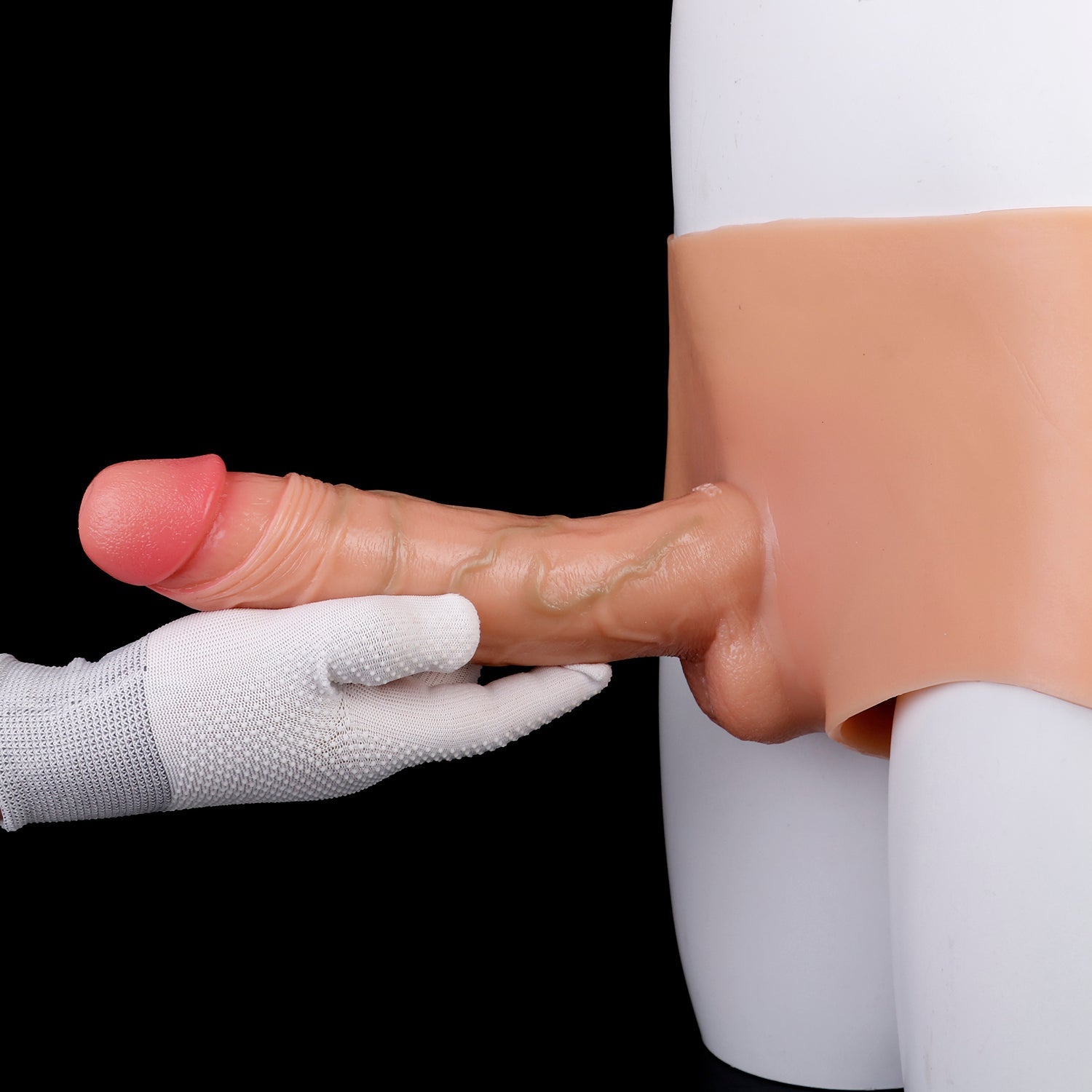 Domlust Sovereign — 8 Inch Realistic Dildo Panties | Platinum Silicone Strap-On Underwear for Women & Lesbian Couples