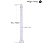Extra-Long Crystal Dragon Tail Anal Probe - Textured Scale Series