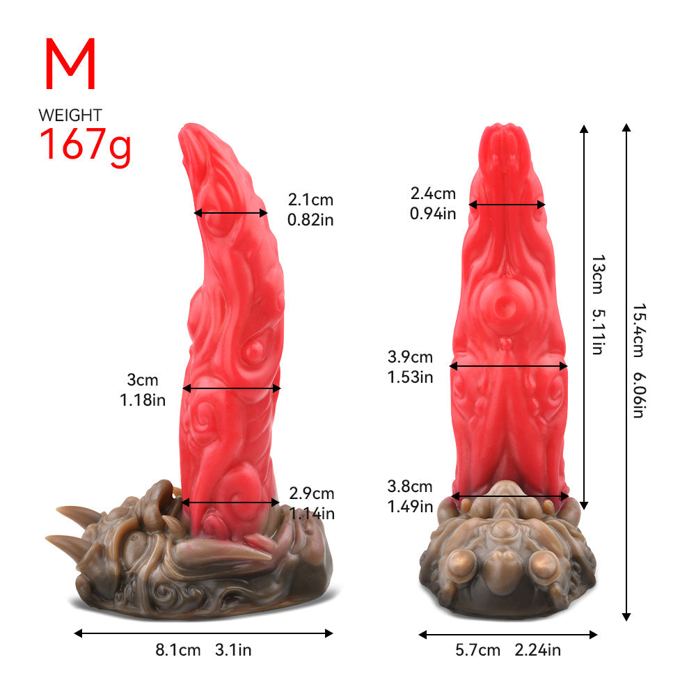 Dragon Dildo Suction Cup Butt Plug - Fantasy Silicone Vaginal Anal Masturbator