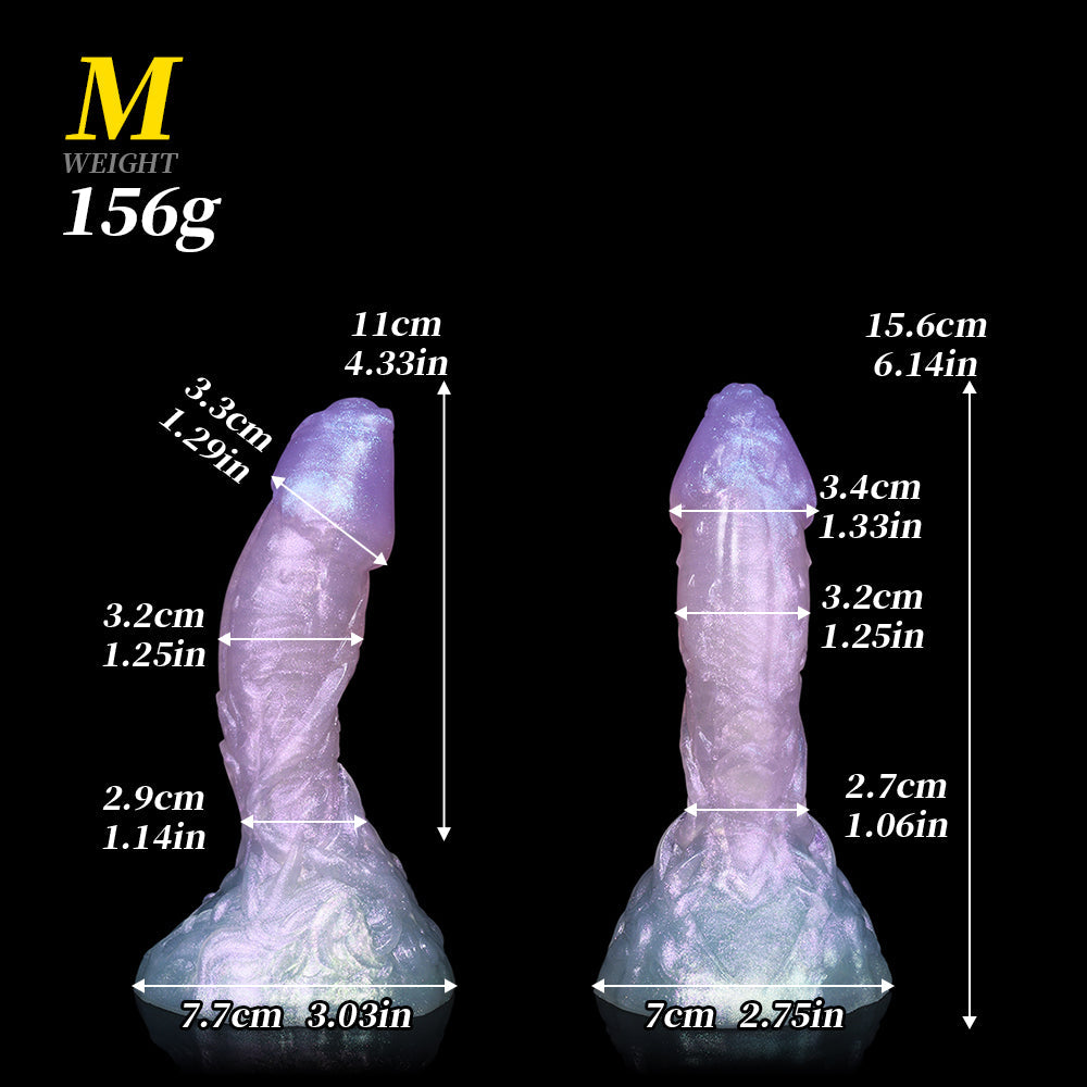 Crystal Clear Fantasy Dildo | Dual Density Silicone Monster Dildo with Suction Cup – Domlust DarcoSilk